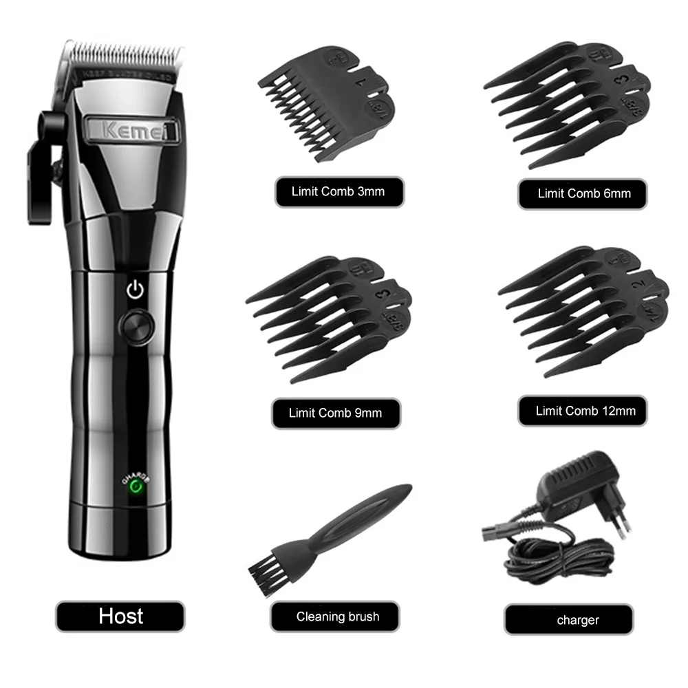 

High Power Fader Electric Hair Clipper Hair Trimmer For Men Rechargeable 0mm Shaver Trimmer Beard Barber Hair Cutting Machine