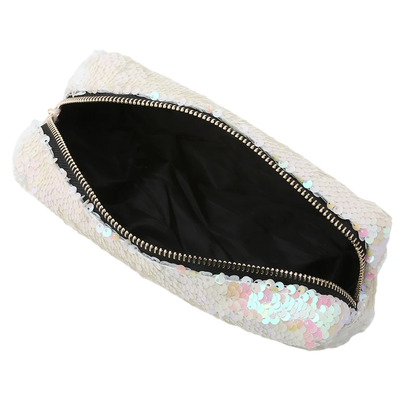 Модные косметички двухцветная Сумочка с блестками косметичка сумочка для