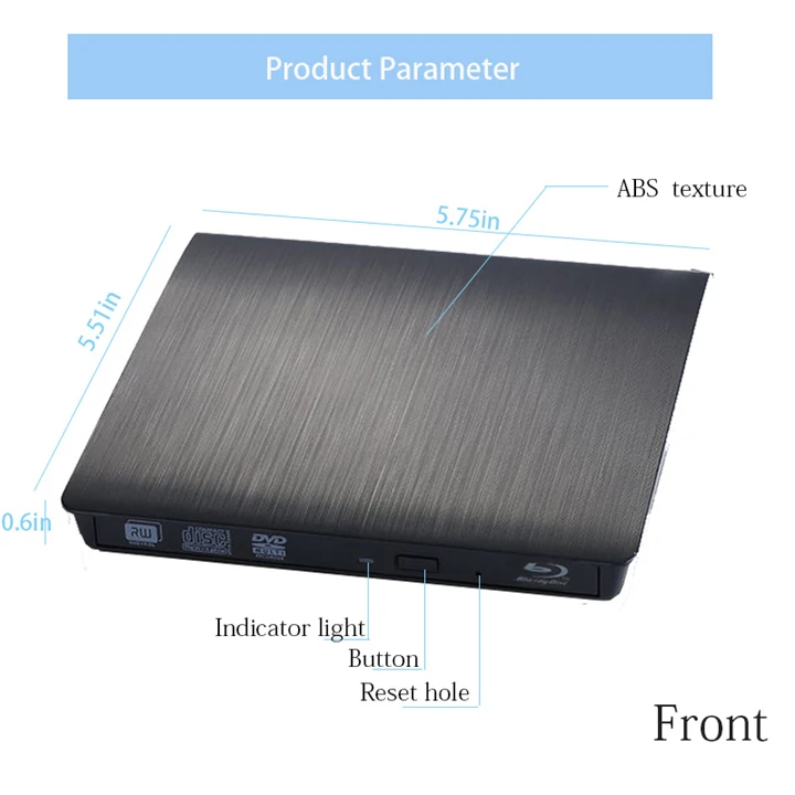 USB 3,0 Blu-Ray BD-ROM проигрыватель внешний CD/DVD RW записывающее устройство Портативный для ноутбука imacbook+ чехол для привода сумка
