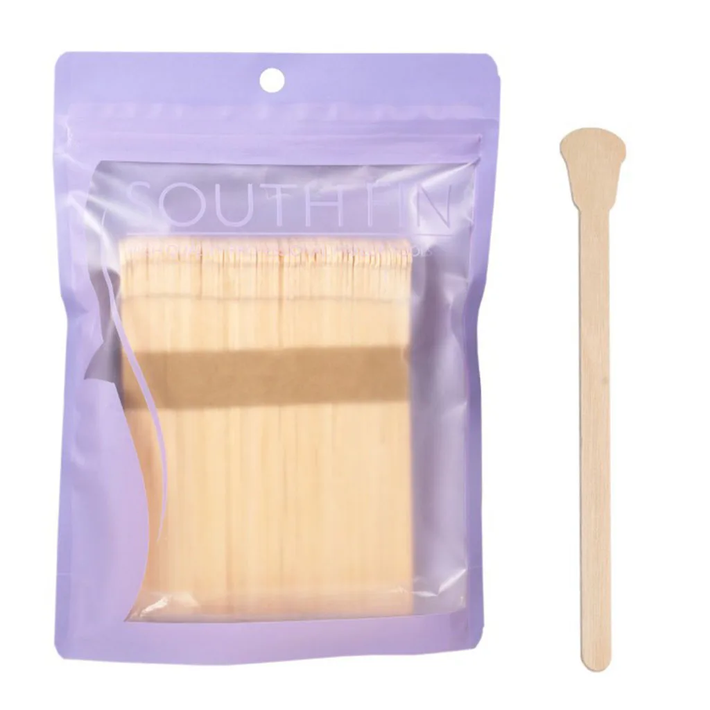 

100 Pack Small Wax Waxing Wood Body Hair Removal Craft Sticks Applicator Spatula