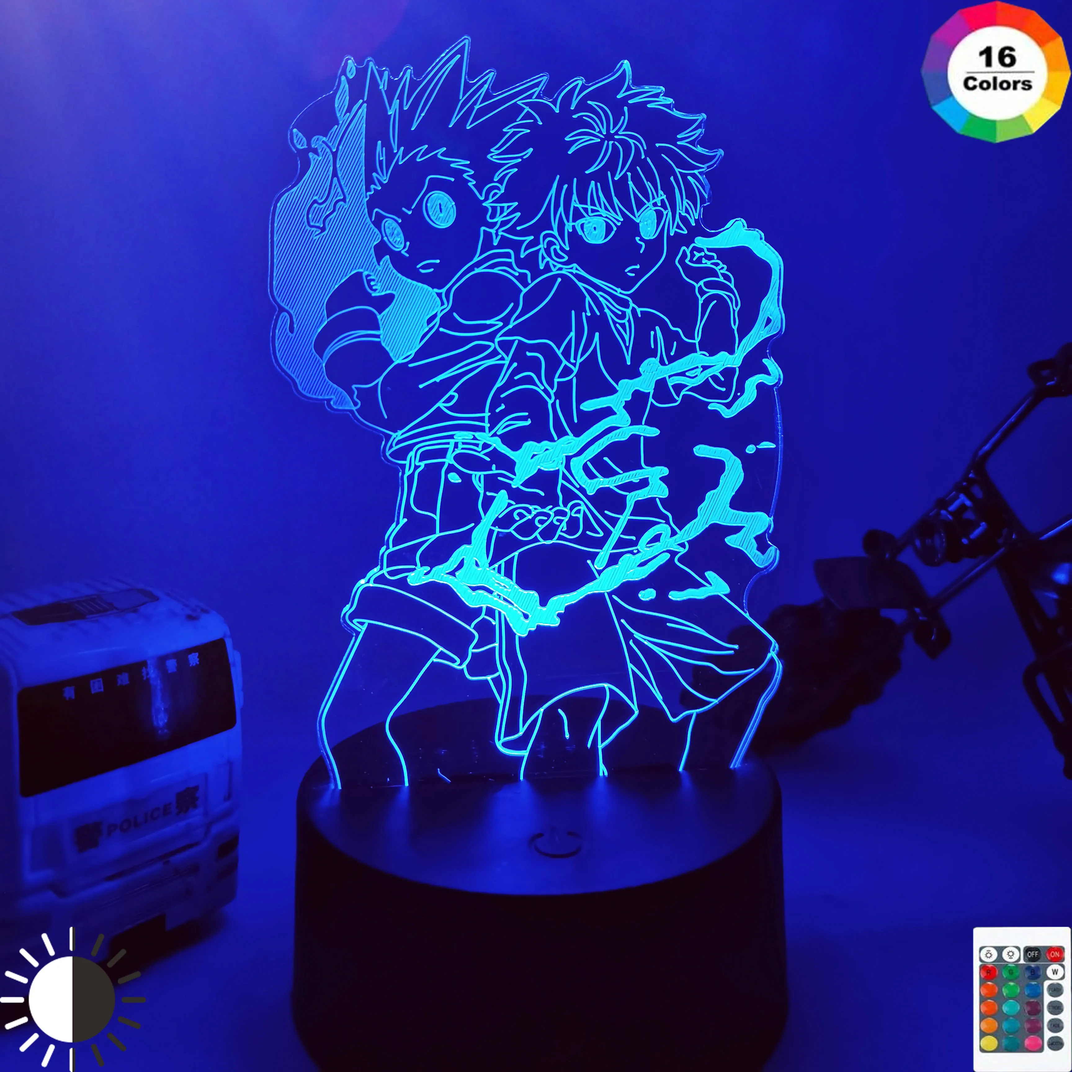 Гон и хоть рисунок 3d ночной Светильник аниме Hunter X для малыша Украшения в спальню