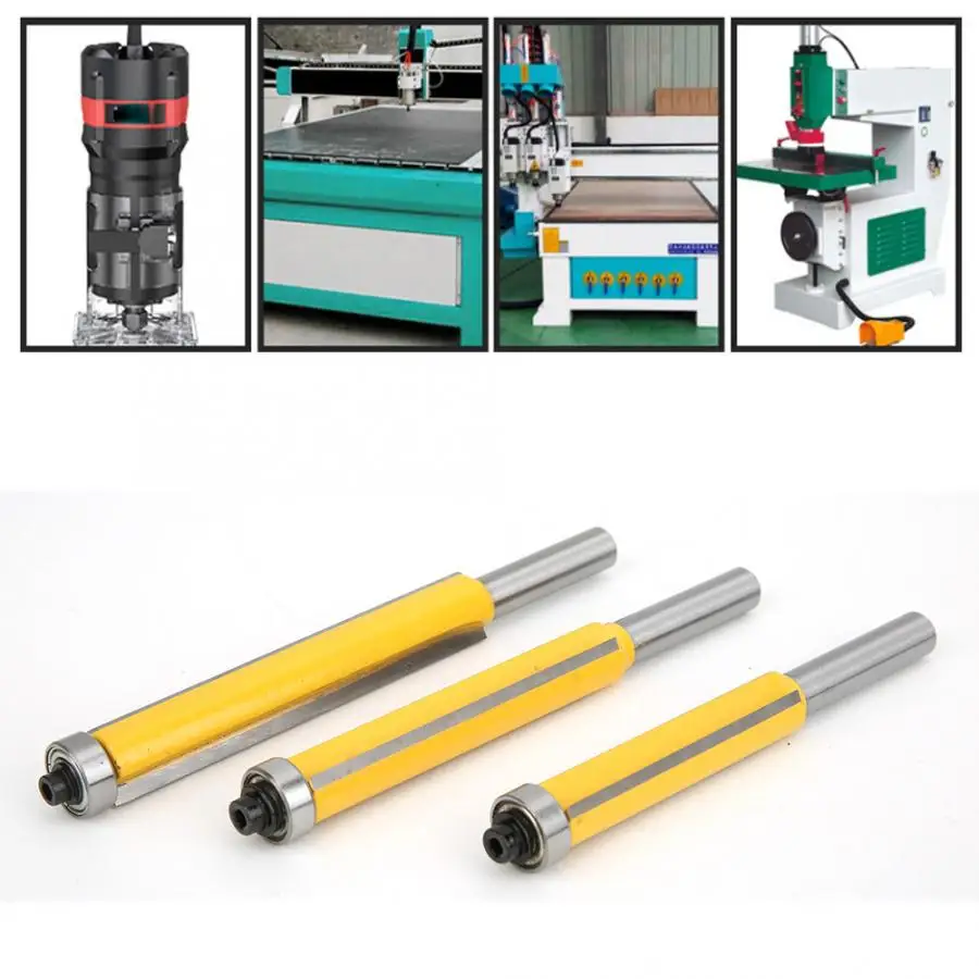 3 шт. концевые фрезы 8 мм с подшипником | Инструменты