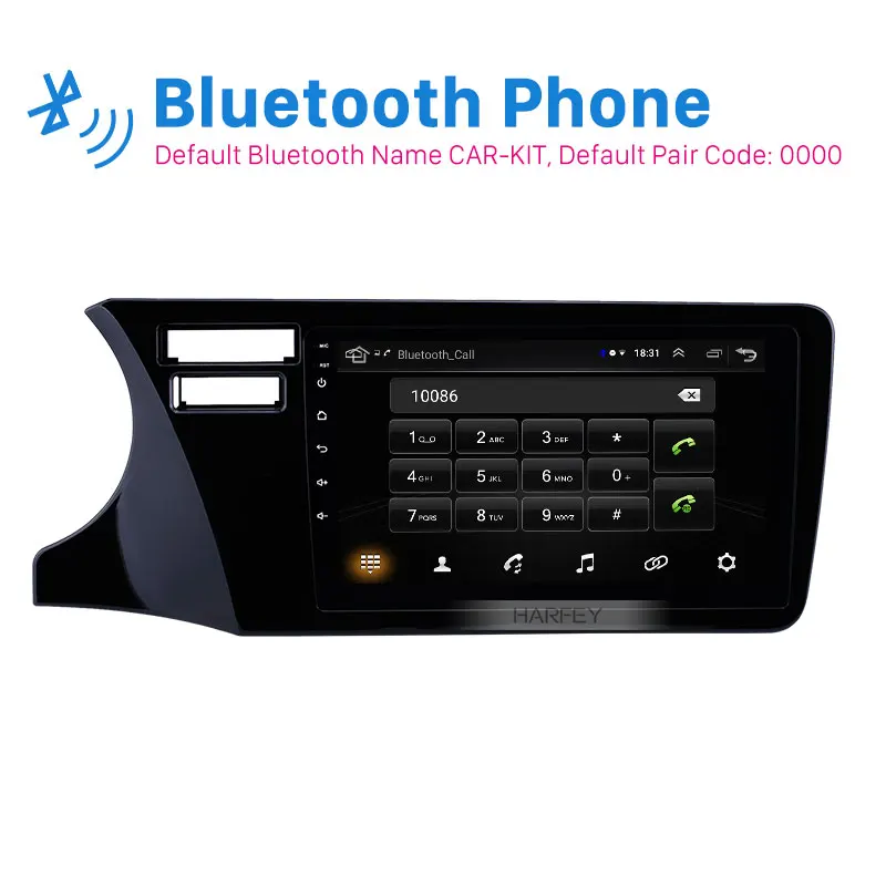 Мультимедийный плеер Harfey 2Din 9 дюймов Android 8 1 GPS для Honda City 2014 2015-2017 поддержка LHD