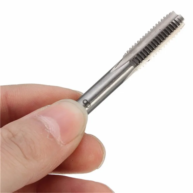 

Drillpro T Handle Ratchet Tap Wrench With 5pcs M3-M8 Machine Screw Thread Metric Plug Tap Machinist Tool
