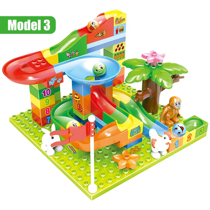 

Maze-Ball Track Building Blocks 145PCS Children's Slide building blocks Assembled Puzzle Toy Variety Tracking ball Toys Gifts