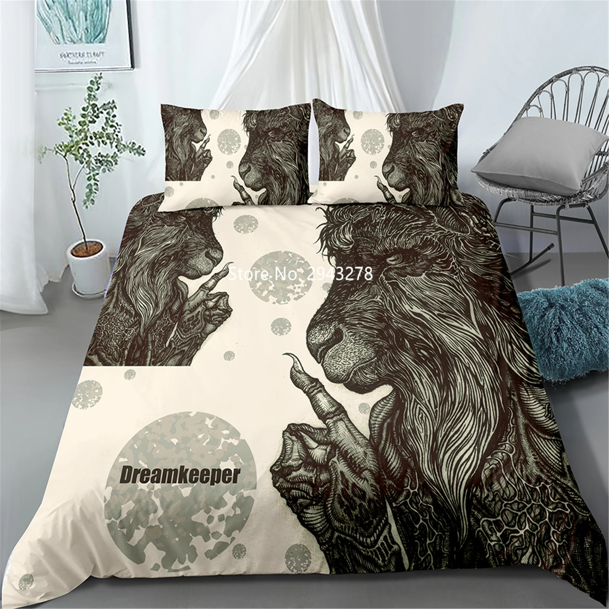 

Home Textile Steampunk Animal Series Pattern Fashion Duvet Quilt Cover Pillowcase Bedding Set Children Adult Bedroom Decor