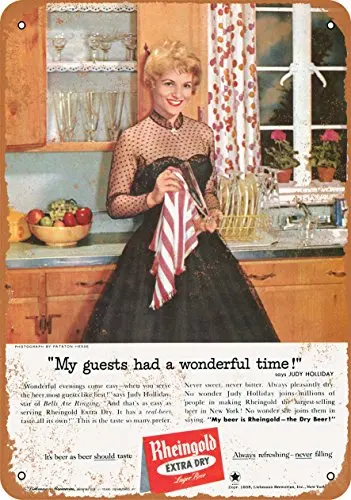 Металлический знак-1958 Judy Holliday для реинольда пива-винтажный вид - купить по