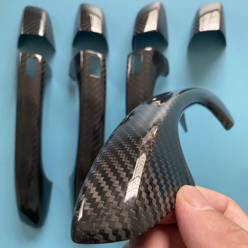 Наклейка на автомобильную ручку из сухого углеродного волокна для Volkswagen VW Golf Mk 6 7