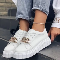 2021 new fashion flat platform mens and womens white shoes ladies thick soled sports shoes casual couple student shoes 36 43