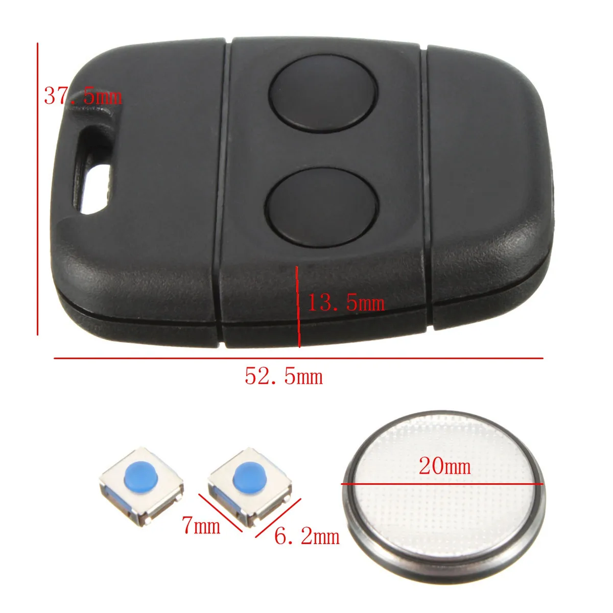 2 кнопки Автомобильный Брелок дистанционного управления с ключом Ремонтный