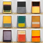 Абстрактная Картина на холсте Mark Rothko, красно-желтый красочный ВИНТАЖНЫЙ ПЛАКАТ, современный граффити, Настенная картина, декор для гостиной