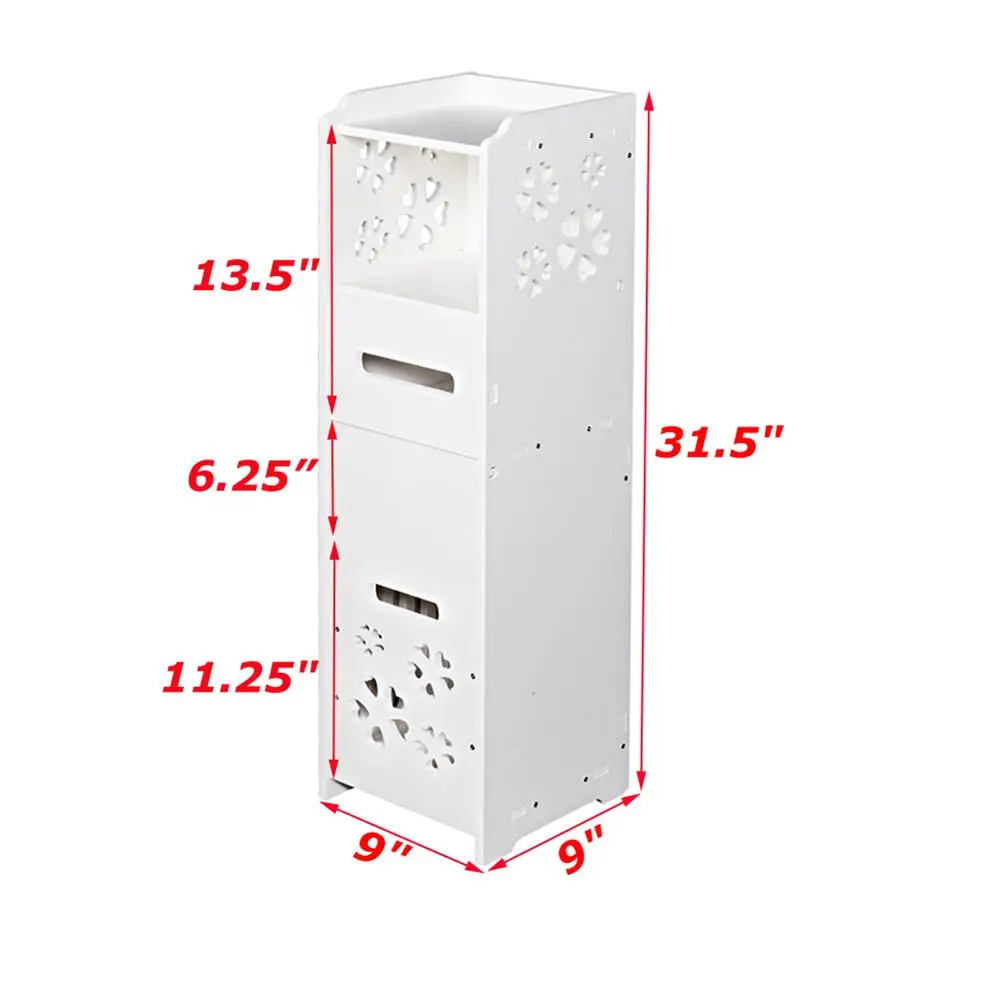 

3 Layers Mirror Indoor Bathroom Wall Mounted Cabinet Shelf White Cabinet Wood-Plastic Cupboard Shelf Cosmetic Storage