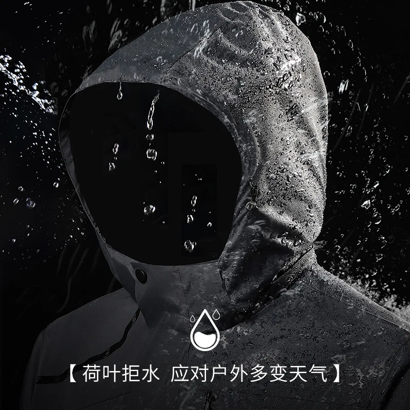 Jacket Men's Winter Plus Velvet Thick Waterproof Windbreaker Outdoor Parkas Men's Sports Mountaineering Clothing 7XL Plus Size