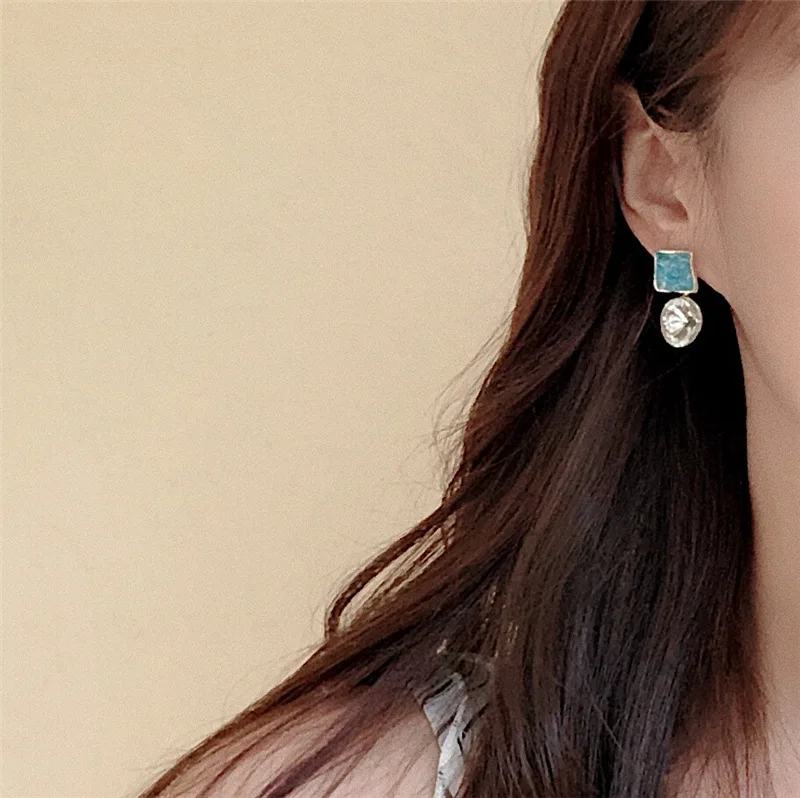 Женские большие круглые серьги-клипсы в Корейском стиле блестящие серьги без