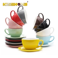 300ml espresso coffee mug high grade ceramic coffee cup dish set macaron european style cappuccino milk cups latte drinkware