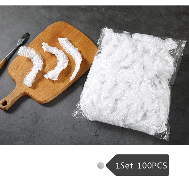 100 шт./компл. пакет для сохранения свежести на кухне многоразовые крышки мисок с