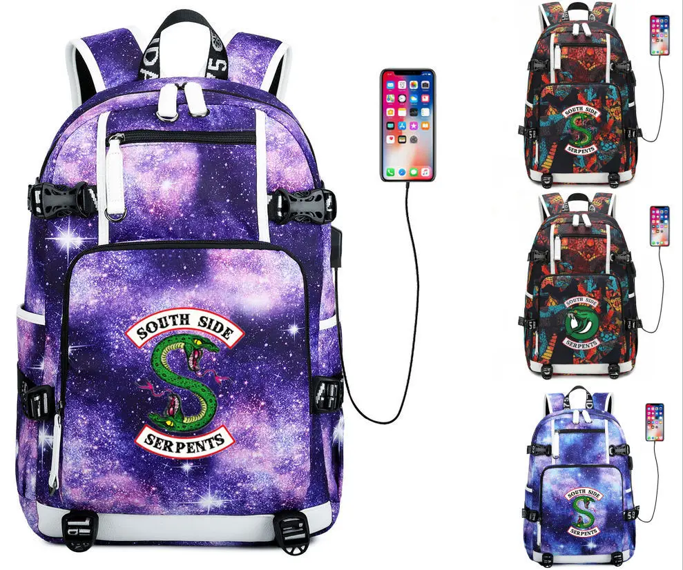 Ривердейл южной стороне змей дорожная сумка школьная зарядка через usb холст