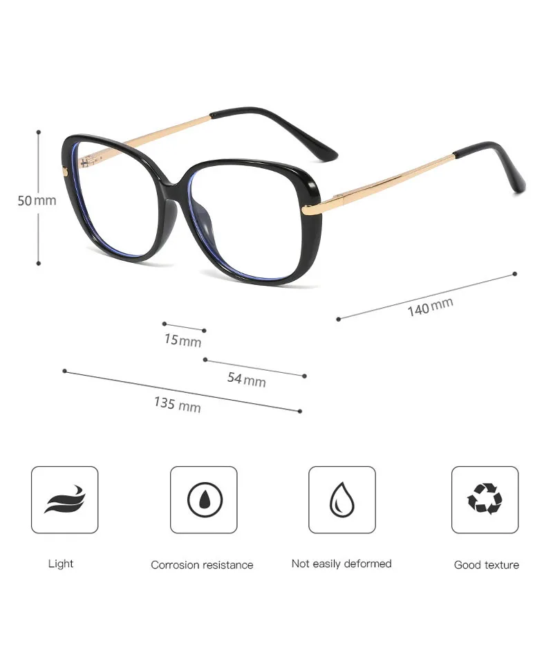 

New TR90 Optical Glasses Frames Women Brand Designer Eyeglasses Anti-blue Sexy Cat Eye Fashion Clear Lens Eyewear UV400