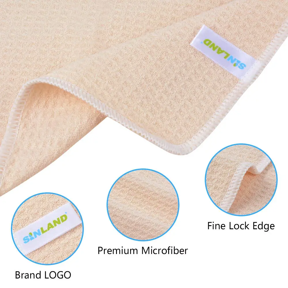 

Sinland Homehold Kitchen Towel Microfiber Waffle Weave Tea Towels Dish Drying Towels Washcloths Hand Towels 40cmx40cm 3 Pack