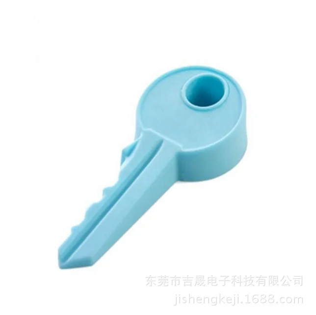 Blue Горячая 1 шт 10 см силиконовый ключ стиль безопасности двери стопор для детей дома двери украшения двери стоп дверной стоп Клин - Цвет: Blue