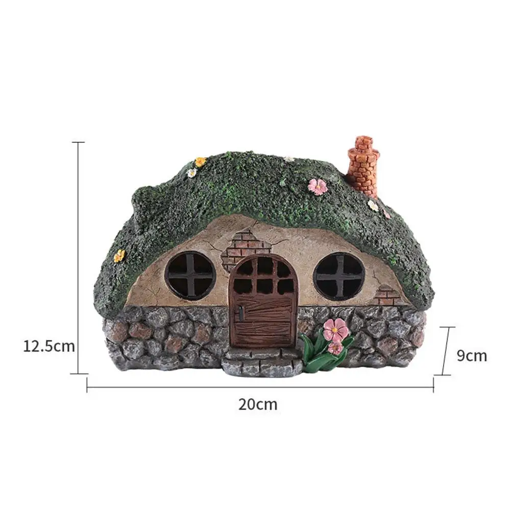 

Fairy House LED Solar Light Outdoor Waterproof Garden Lawn Lamp Anti-corrosion Resin Pathway Decoration Light Control Induction