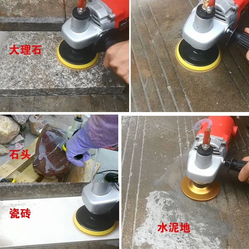 Electric 1400w marble granite wet Stone Polisher grinder sander Hand Grinder Water Mill Variable Speed c/w 7 pcs polishing Pad |