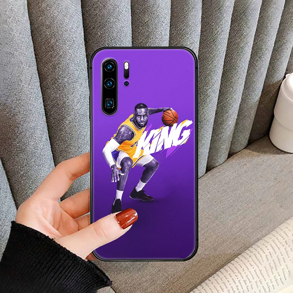 

Basketball player James 23 King Phone case cover For Huawei P Mate Smart 10 20 30 40 Lite Z 2019 Pro black black funda tpu Etui