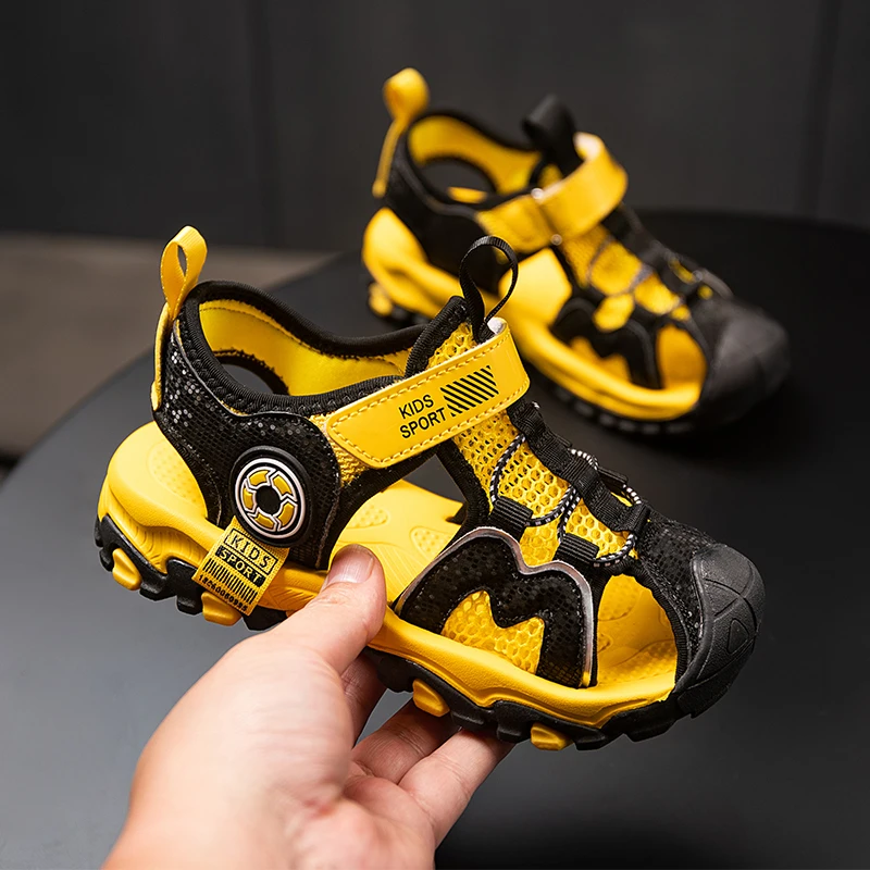 

2021 New Boys Sandals Round Toe Beach Sneakers Comfortable Teenager Fashion Hot Summer Casual Footwear Child School Kids