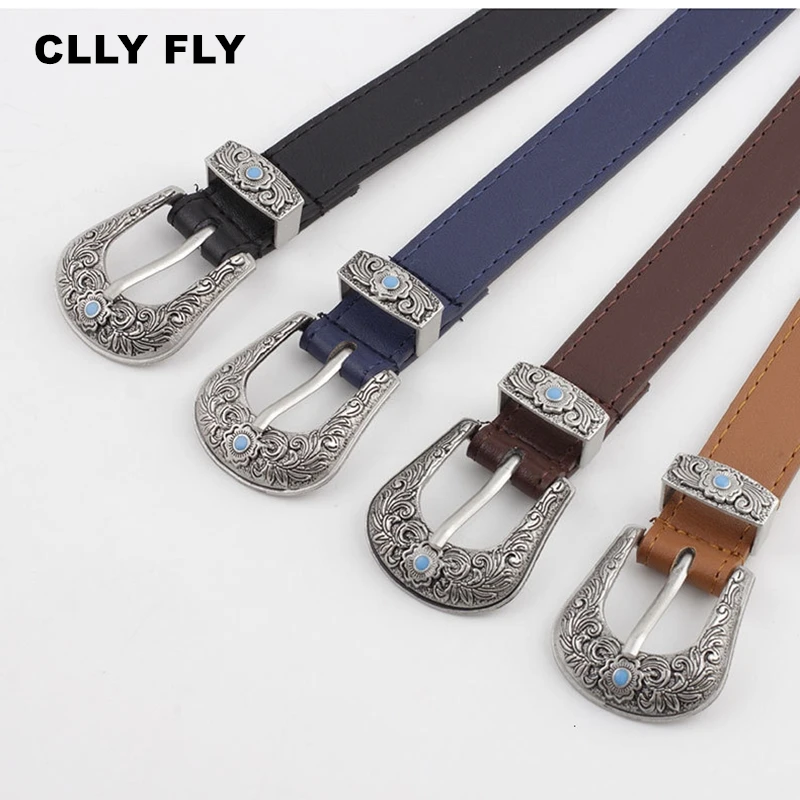 Модный роскошный женский кожаный пояс контактный пряжки ремень металлической