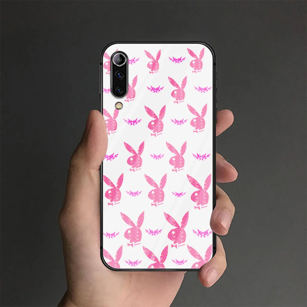 

Rabbit Playboy Phone Tempered Glass Case Cover For Xiaomi Mi A3 Max3 Note 9 10 I T Pro Lite Ultra Hoesjes Black Etui Silicone