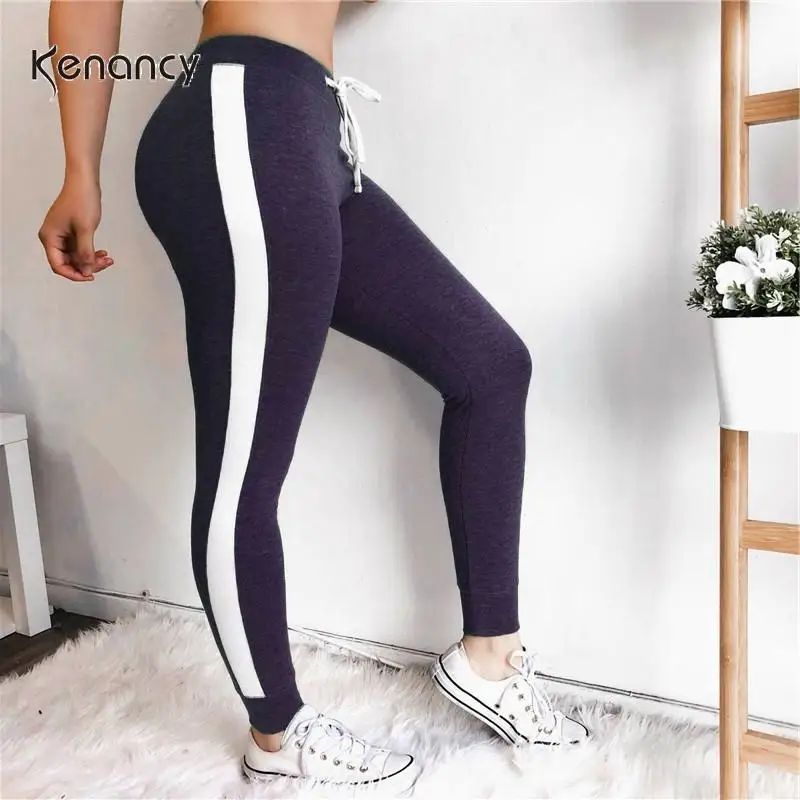 Женские спортивные Леггинсы Kenancy с высокой талией эластичные длинные брюки для