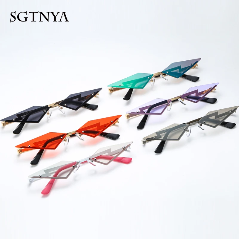 Модные женские солнцезащитные очки без оправы в европейском и американском