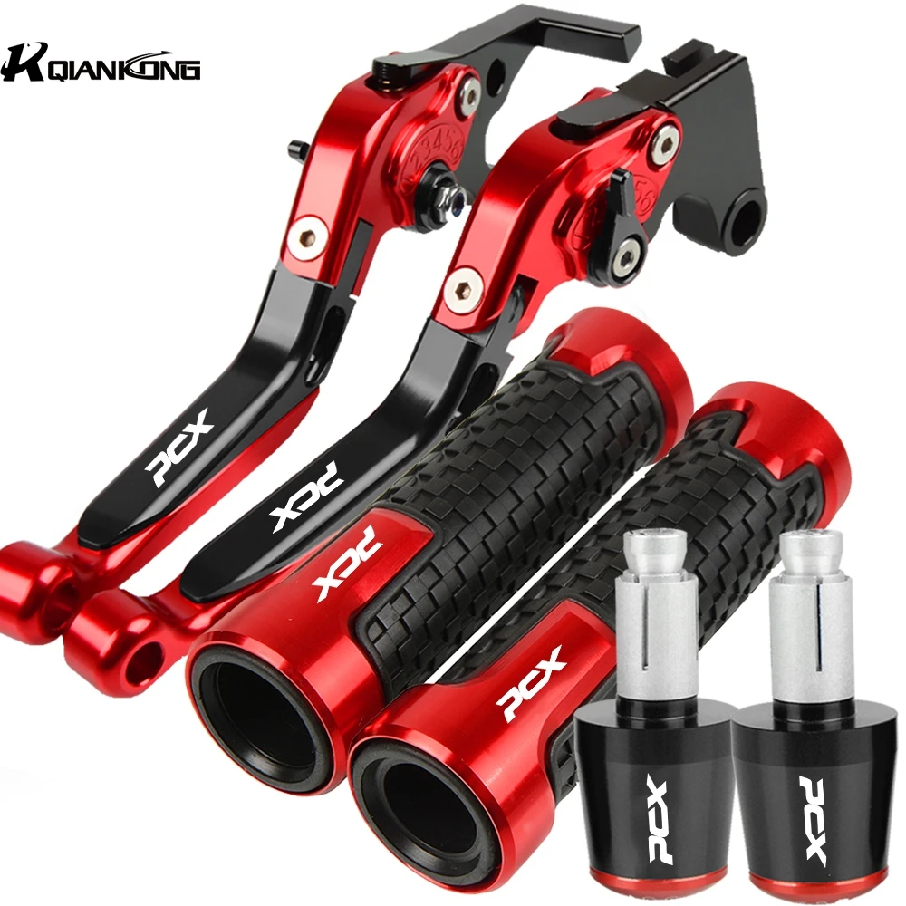 

For HONDA PCX125 150 ALLYEARS Motorcycle Adjustable Clutch CNC Aluminum Brake Clutch Levers Handlebar Handle Grips Ends PCX 125