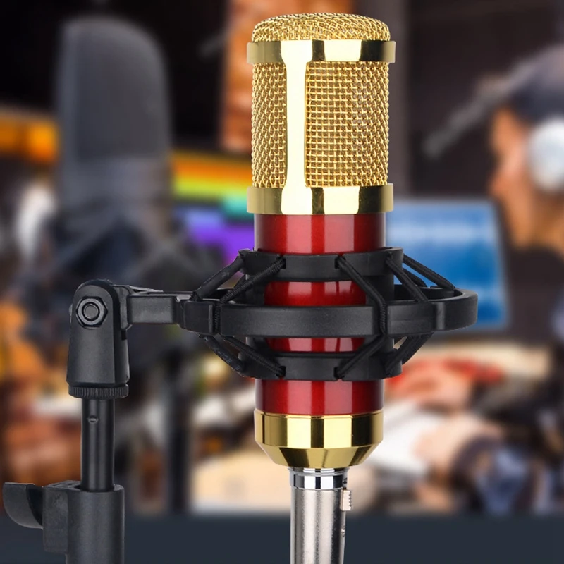 BM800-A Microphone the Anchor Live Shouting Recording Milk Bottle Gold-Plated Condenser | Электроника