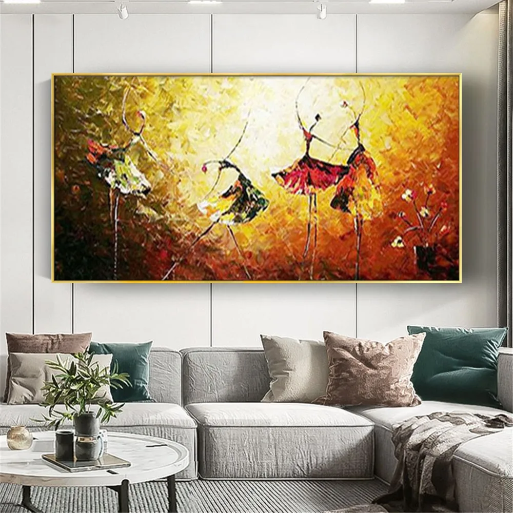 

Wall Pictures For Living Room Oil Painting On Canvas Abstract Art Ballet Painting Modern Home Villa hotel Sitting Room Corridor