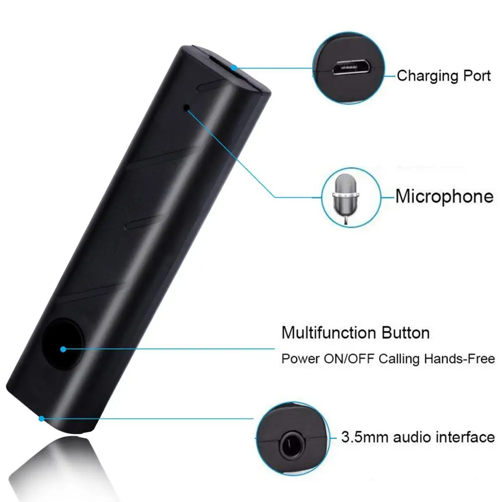 Беспроводной Bluetooth 4 2 приемник портативный 3 5 мм AUX аудио беспроводной адаптер для