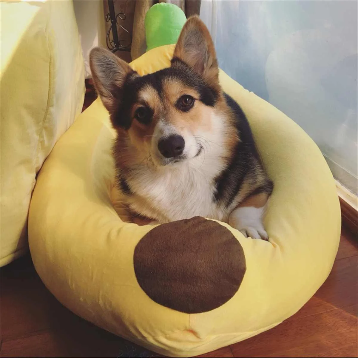 

Funny Banana Cat Bed House Cute Cozy Cat Mat Beds Warm Durable Portable Pet Basket Kennel Dog Cushion Cat Supplies with Toy Gift