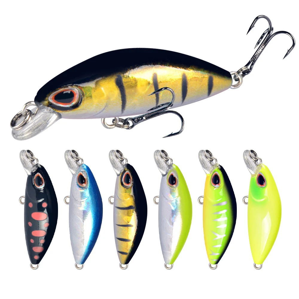 

POETRYYI 1pcs Mini Minnow Fishing Lures 4cm 2g Slowly Sinking Artificial Crankbait Hard Bait Swimbait Wobblers Carp Fishing Lure