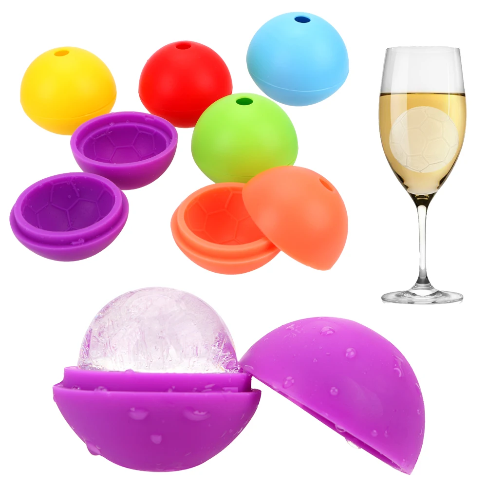 

DIY Ice Ball Maker Silicone Ice Moulds Football Single Case Baking Mold Whiskey Wine Cocktail Ice Cube Kitchen Baking Tools