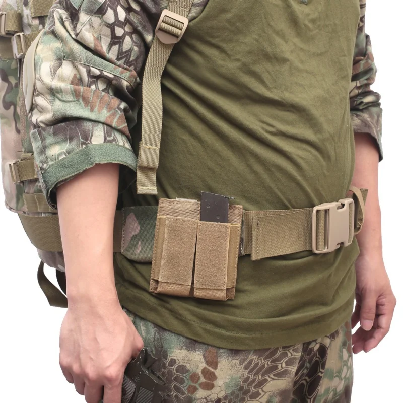 

Tactical Hunting Pistol Magazine Pouch Double Flashlight Sheath Airsoft Ammo Pouch Paintball Game Accessory