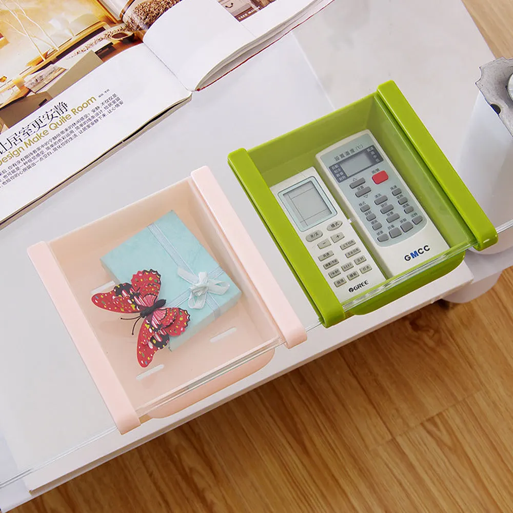 Slide Kitchen Fridge Freezer Space Saver Organizer Drawer Refrigerator Storage Box Rack Under Shelf Holder | Дом и сад