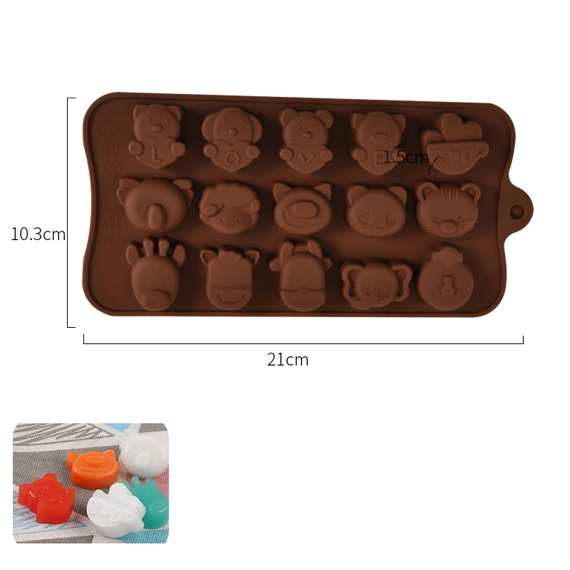 Silicone Chocolate Molds Tulip Animals Rabbit Egg Candy Mold Ice Cube Tray Love Rose Fondant Mould Cake Decorating Tools | Дом и сад