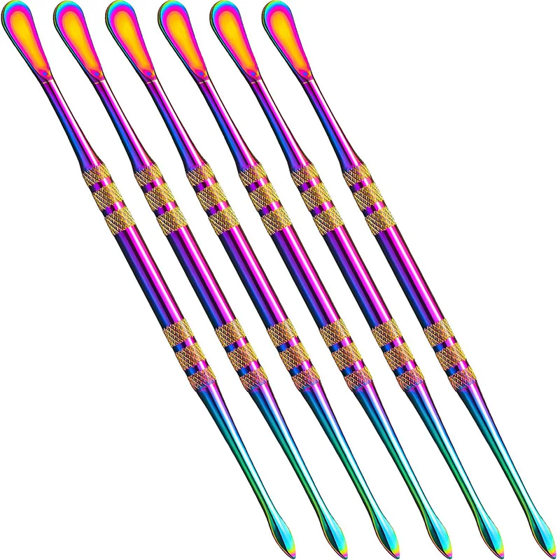 

6 Packs Wax Carving Tool Wax Tool Carving Tool Rainbow Stainless Steel Tool Spoon 4.75 Inch