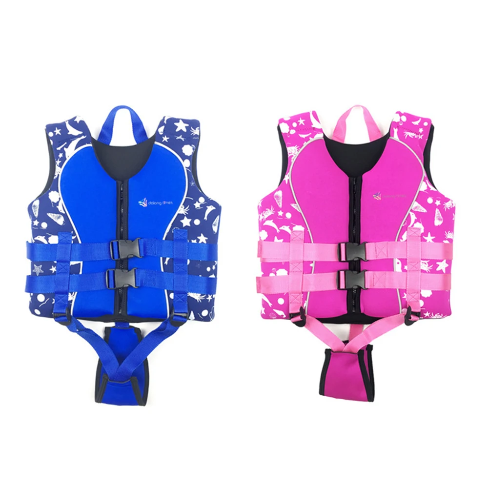 

Children boys and girls life jackets neoprene water sports baby children's pool beach professional life vest blue pink 10-40kg