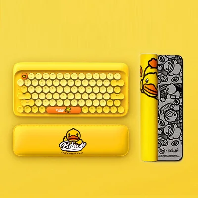 Little yellow duck Оригинальная Беспроводная bluetooth-механическая клавиатура Xiaomi Lofree DOT с цветком, цветная игровая клавиатура с помадой, светодиодный подсветка - Цвет: Little yellow duck