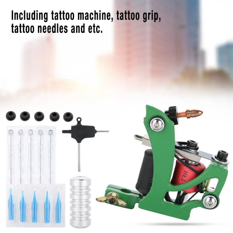 Тату оборудование профессиональный полный набор для татуировки катушки тату