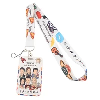 fd0223 friends funny and humorous tv play fashion lanyards id badge holder for student card cover business card with lanyard