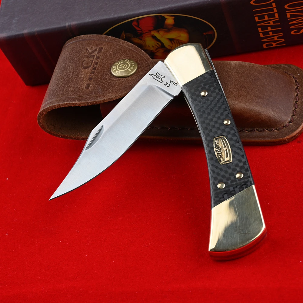 Jual Outdoor Camping Berburu Pisau Saku M390 Pisau Lipat Survival Taktis Pertahanan Diri Senjata 110BRS-50th Edisi Ulang Tahun