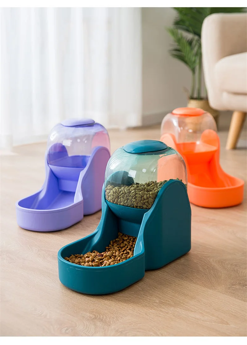 

Dog Space Drinker Pet Automatic Feeder Cats Drinker HELLO-Color Dog Bowl Automatic Drinking Fountain Food Storage Bucket