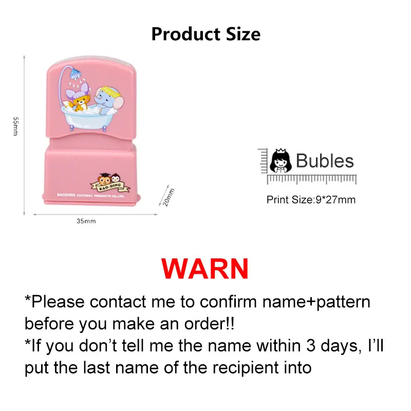 Индивидуальные штамп с именем личный Студент Дети ребенок гравировкой